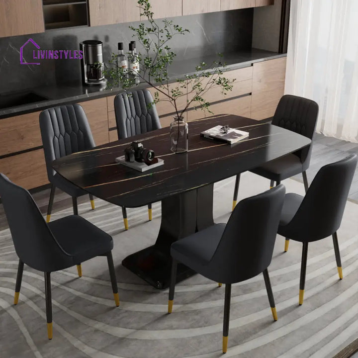 Elmwood Stainless Steel Dining Table Set