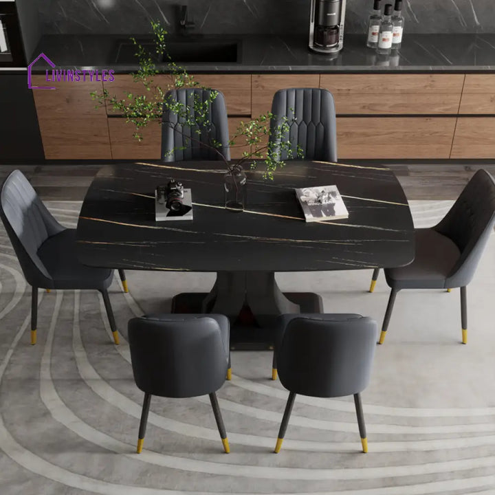 Elmwood Stainless Steel Dining Table Set