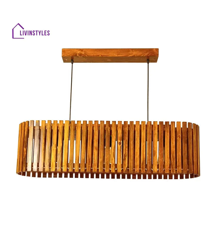 Elora 36 Centrum Brown Wooden 3 Series Hanging Lamp Lamps