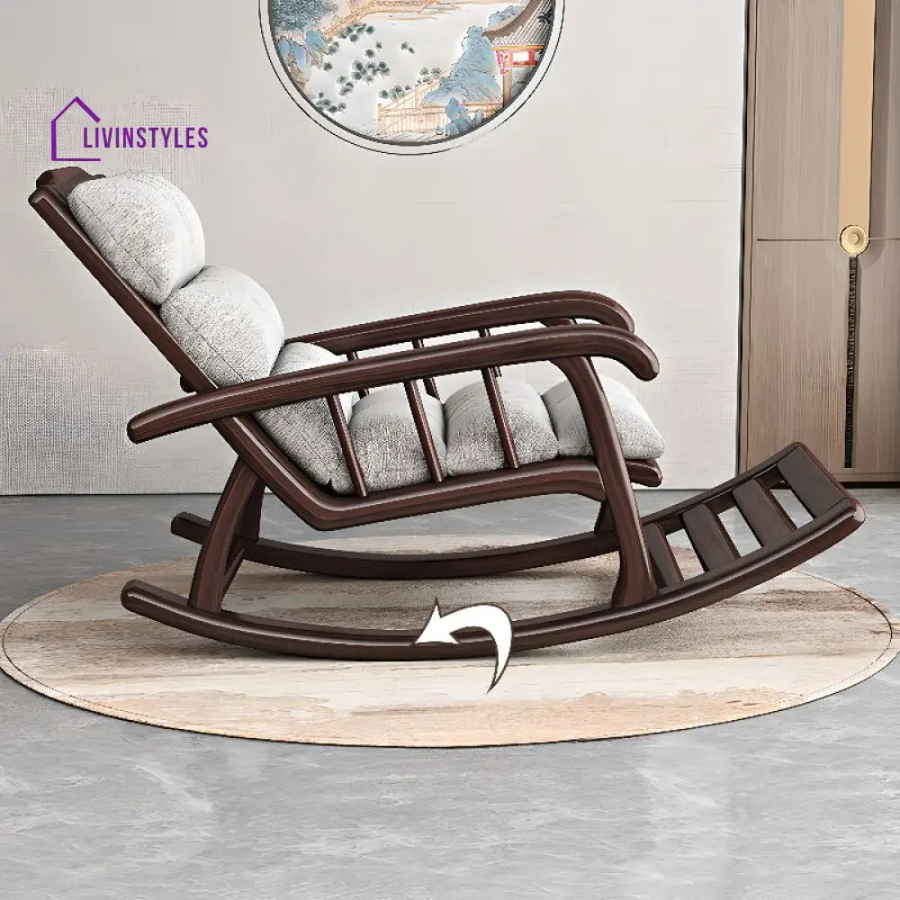 Elowen Solid Wood Rocking Chair for Living Room