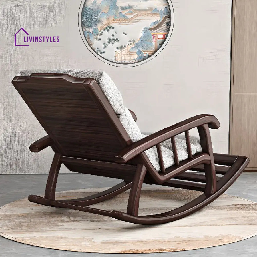 Elowen Solid Wood Rocking Chair for Living Room