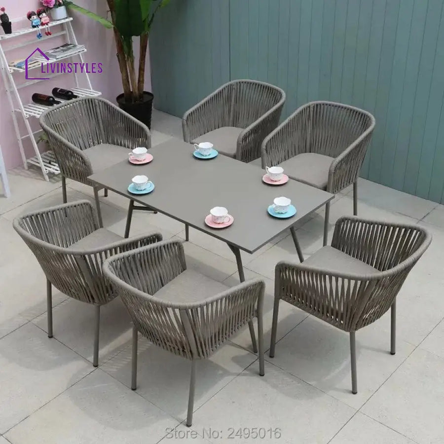 Emalyn 6 Seater Outdoor Dining Chair Set