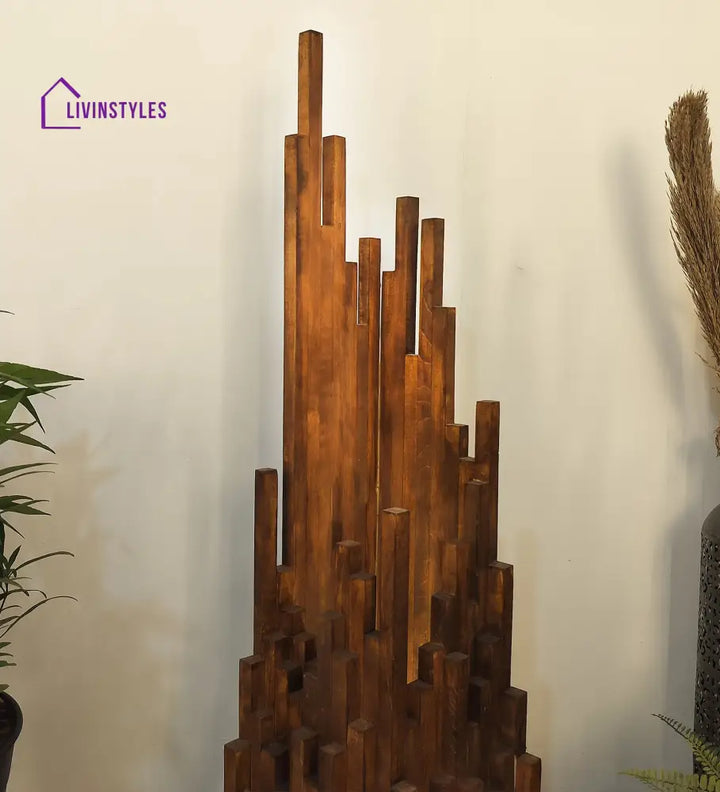 Emanate Wooden Floor Lamp With Brown Base Lamps