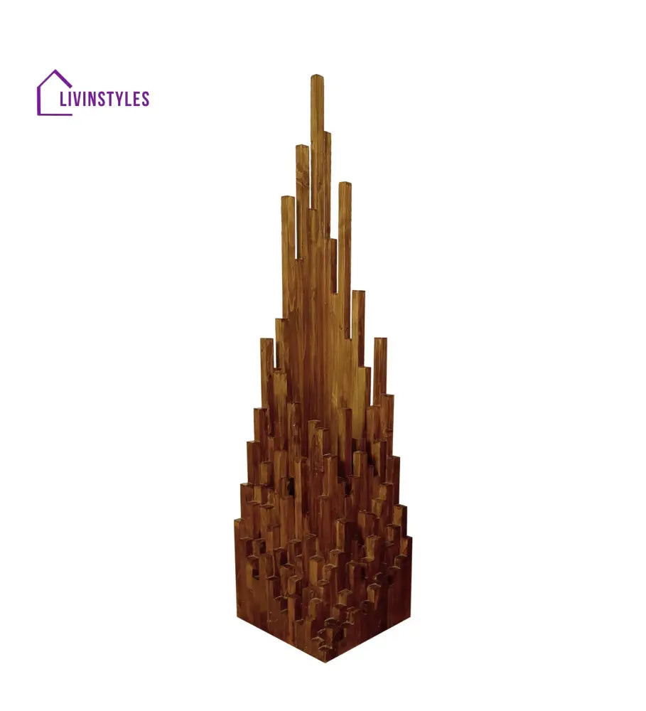 Emanate Wooden Floor Lamp With Brown Base Lamps