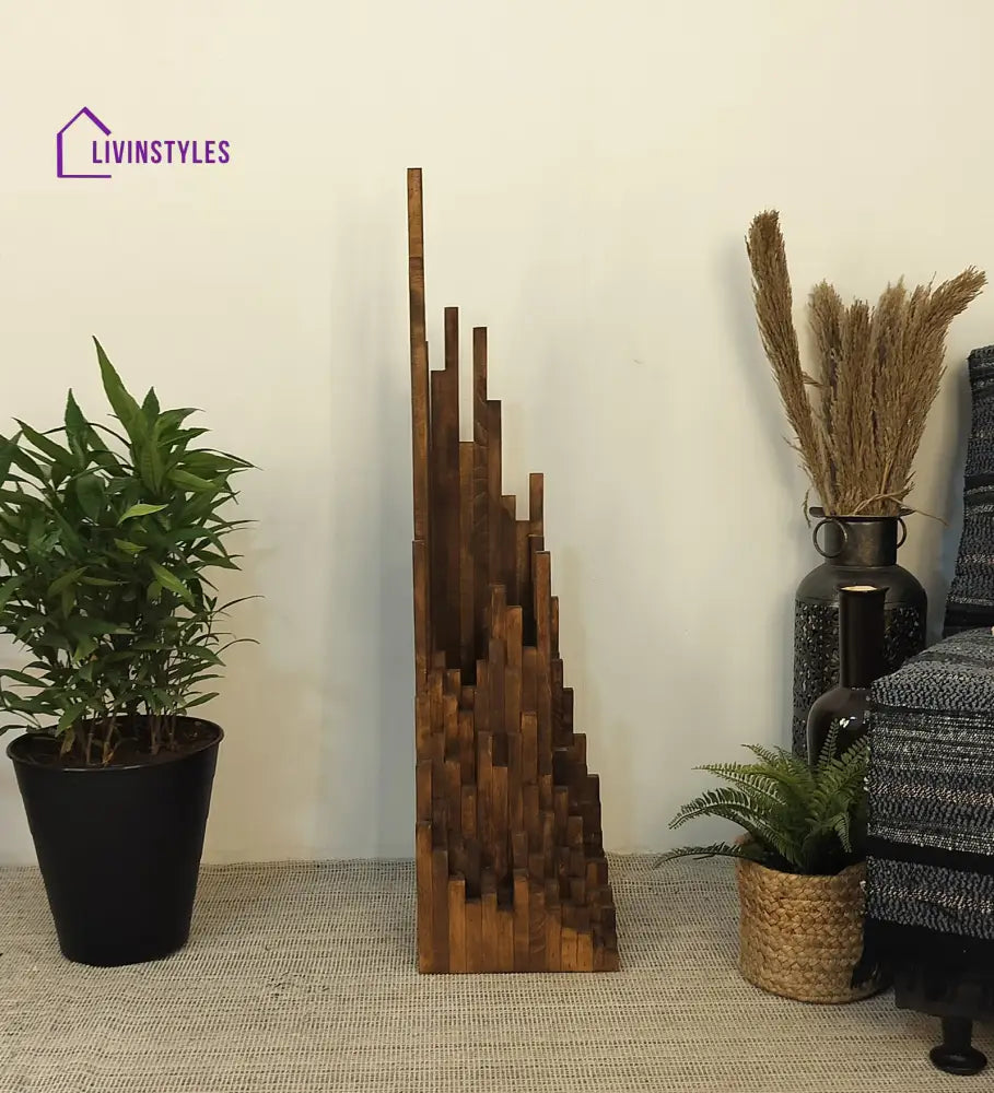 Emanate Wooden Floor Lamp With Brown Base Lamps