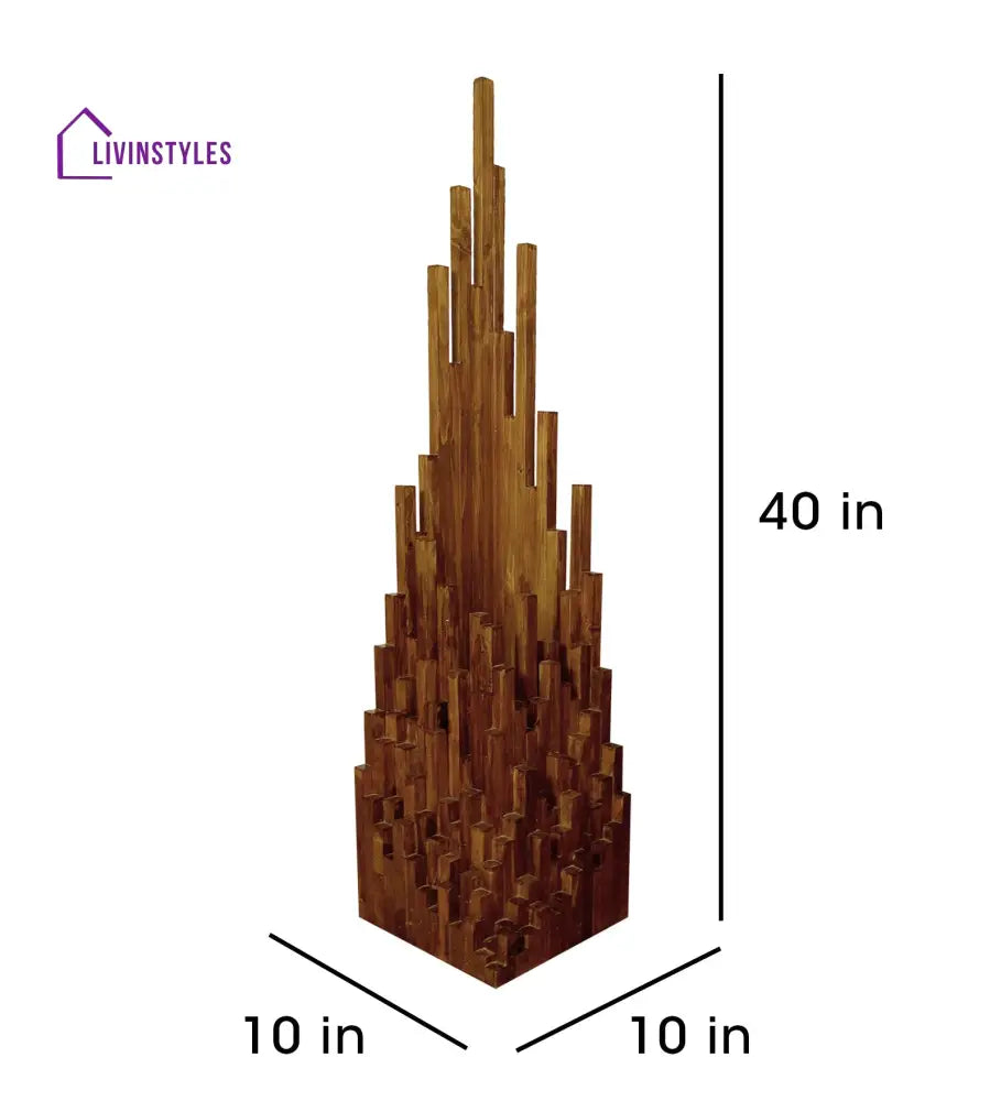 Emanate Wooden Floor Lamp With Brown Base Lamps