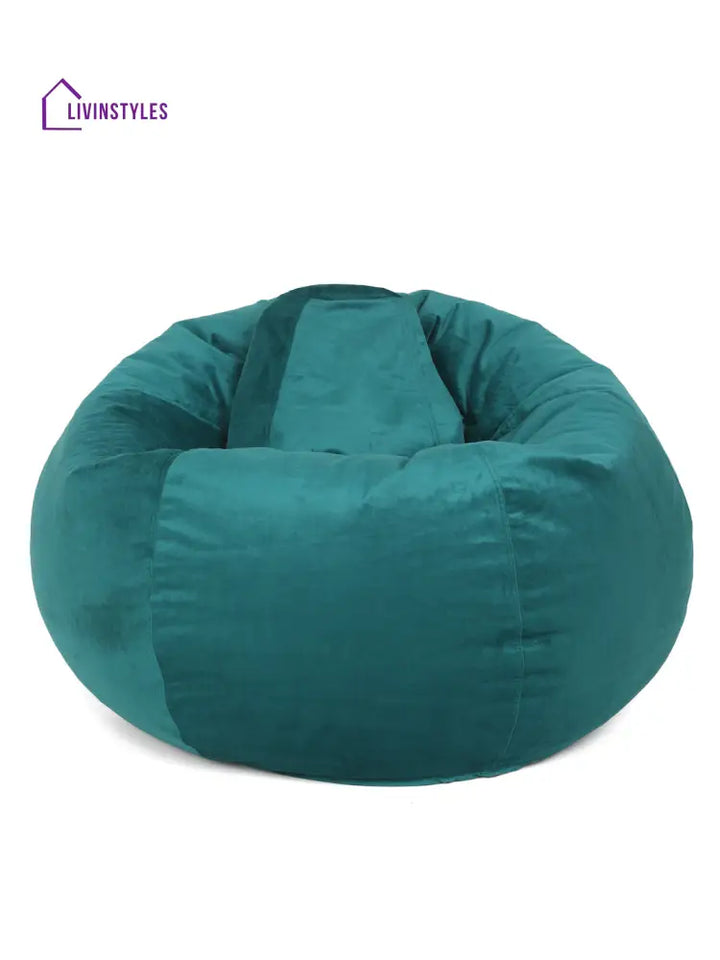 Emerald Solid Velvet Xxl Bean Bag Cover