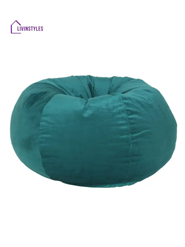 Emerald Solid Velvet Xxl Bean Bag Cover