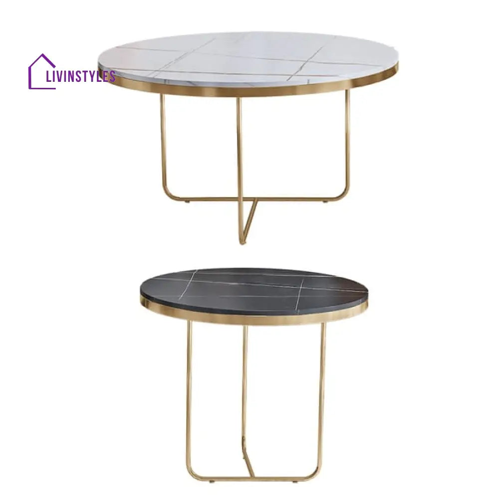 Emily Metal And Marble Top Coffee Table