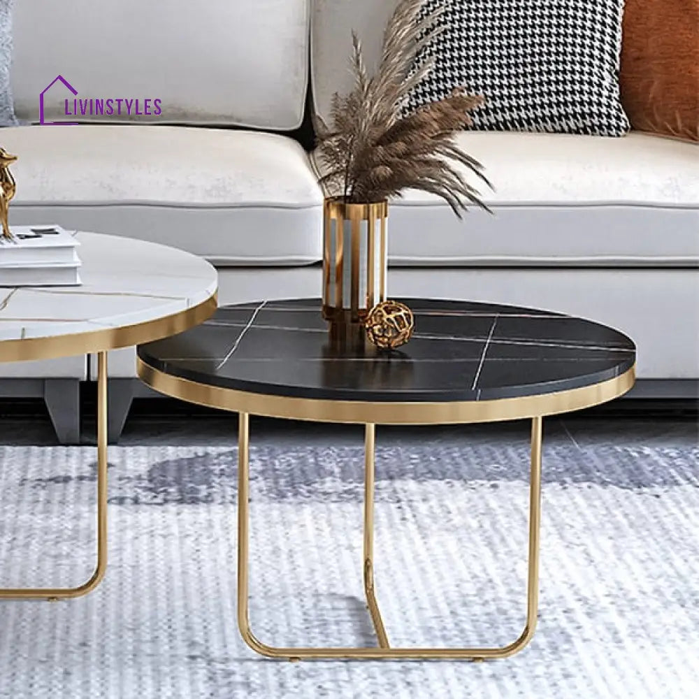 Emily Metal And Marble Top Coffee Table