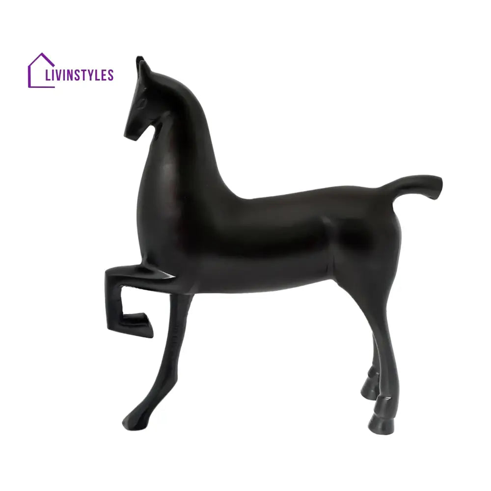 Enigmatic Equine Sculpture Black