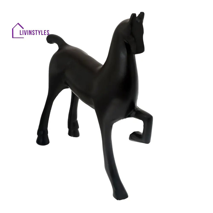 Enigmatic Equine Sculpture Black