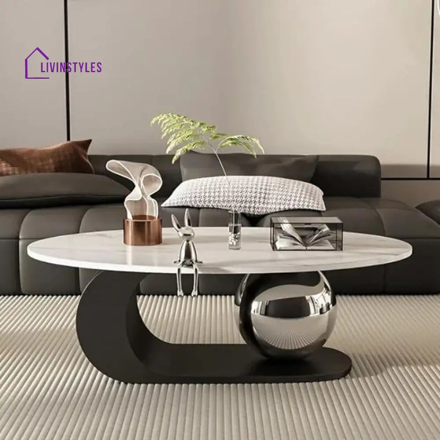 Esha Stainless Steel Pvd Coated Black Coffee Table