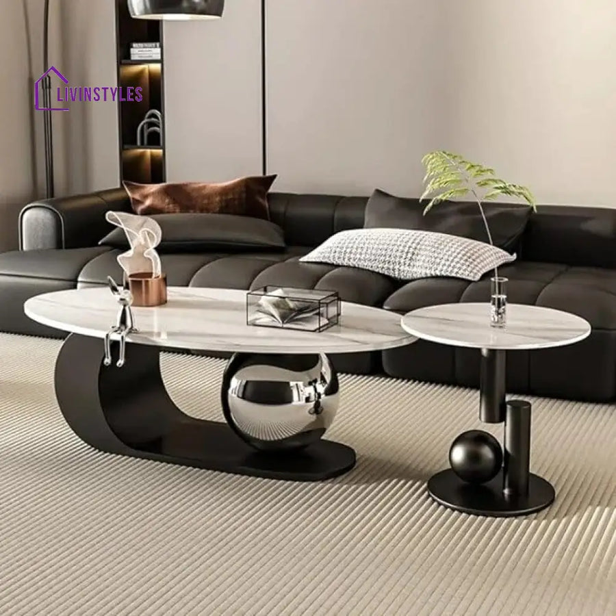 Esha Stainless Steel Pvd Coated Black Coffee Table