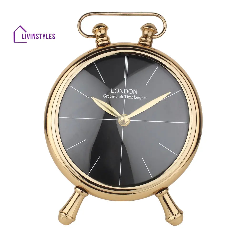 Essence Desk Timepiece In Gold Table Clock