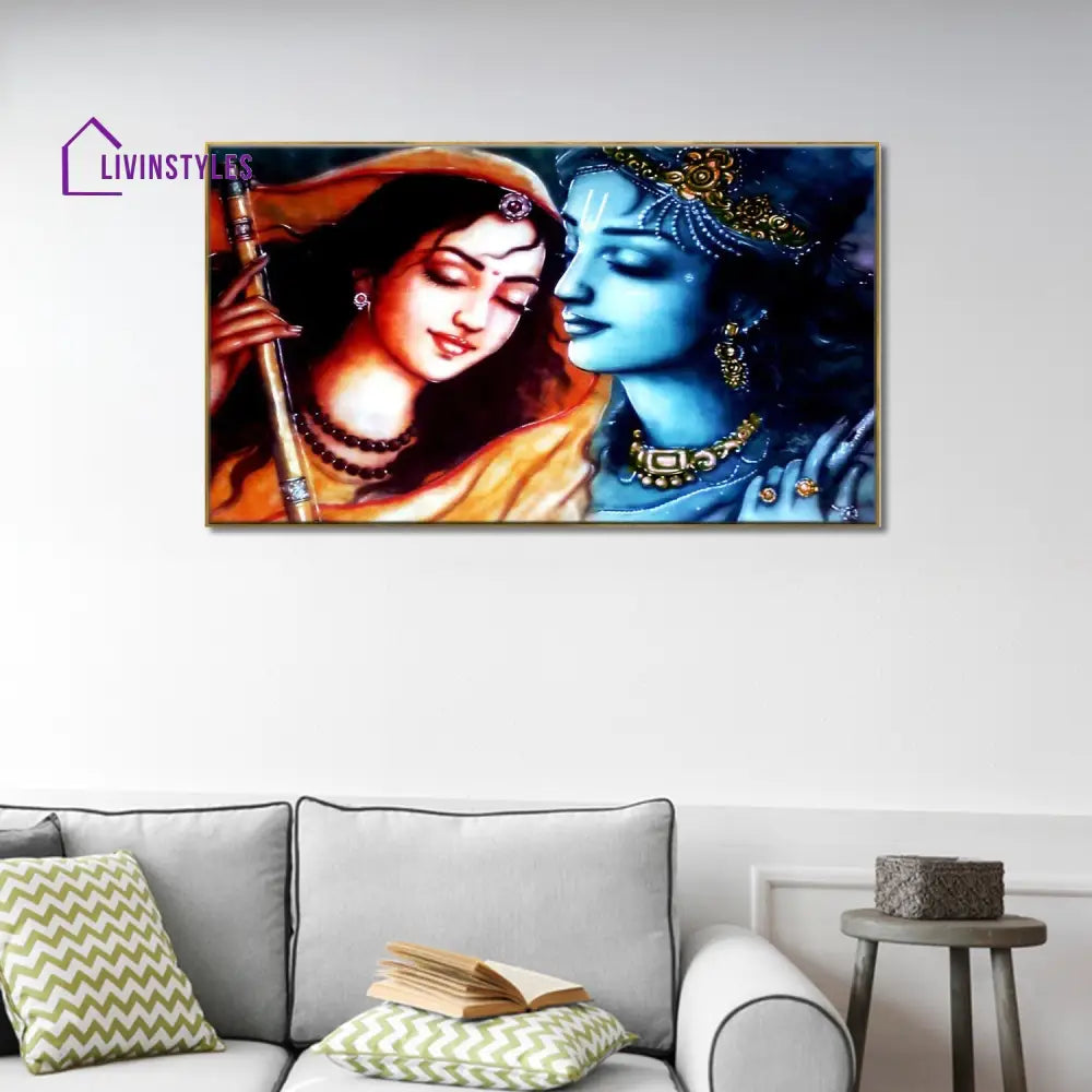 Eternal Love: Krishna And Radha Wall Painting