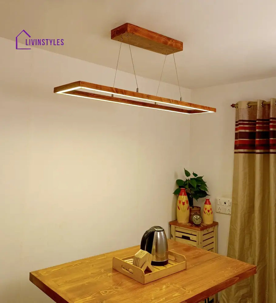 Even 48 Brown Wooden Led Hanging Lamp Lamps