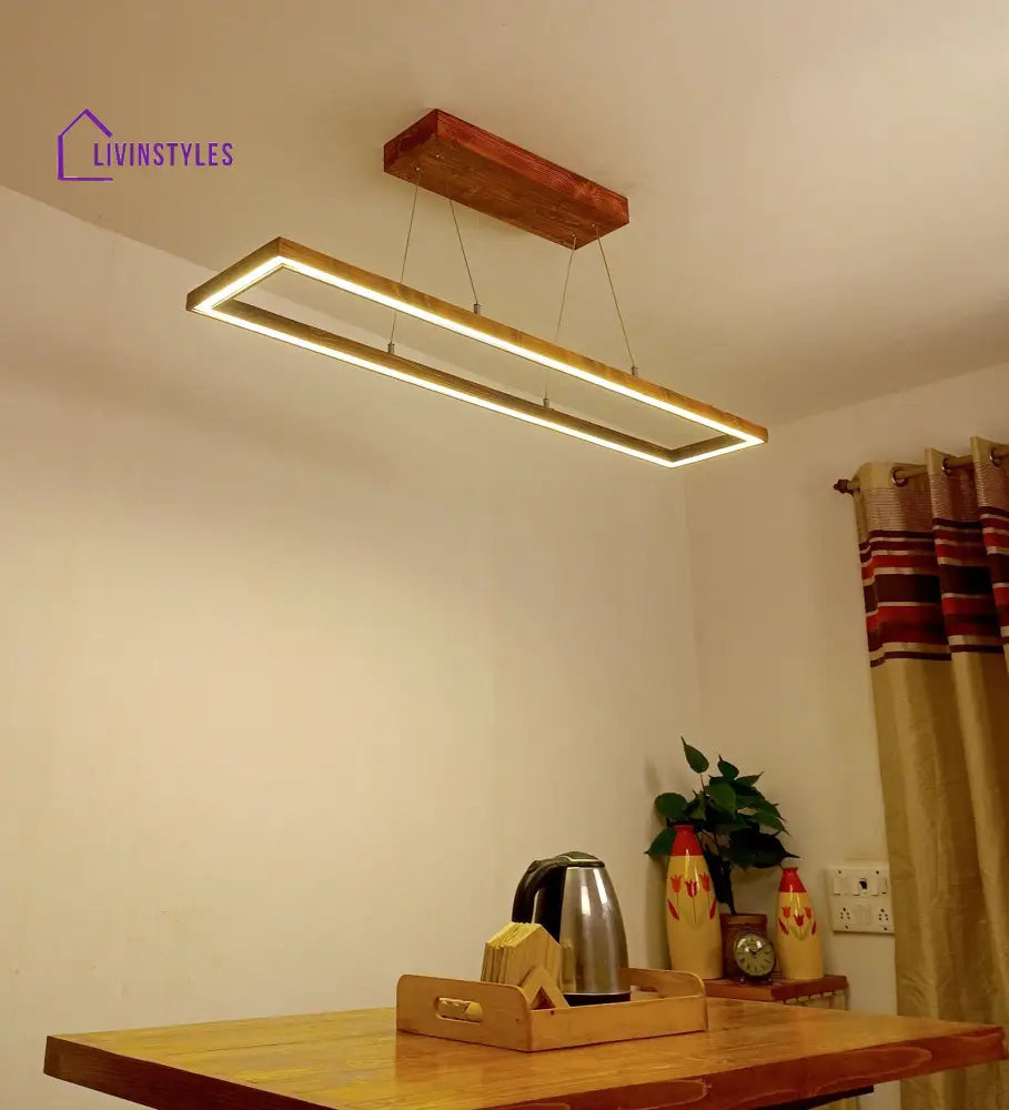 Even 48 Brown Wooden Led Hanging Lamp Lamps