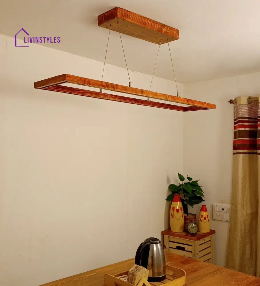 Even 48 Brown Wooden Led Hanging Lamp Lamps