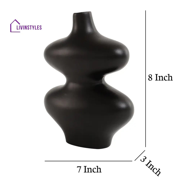 Ewan Black Vase Vase