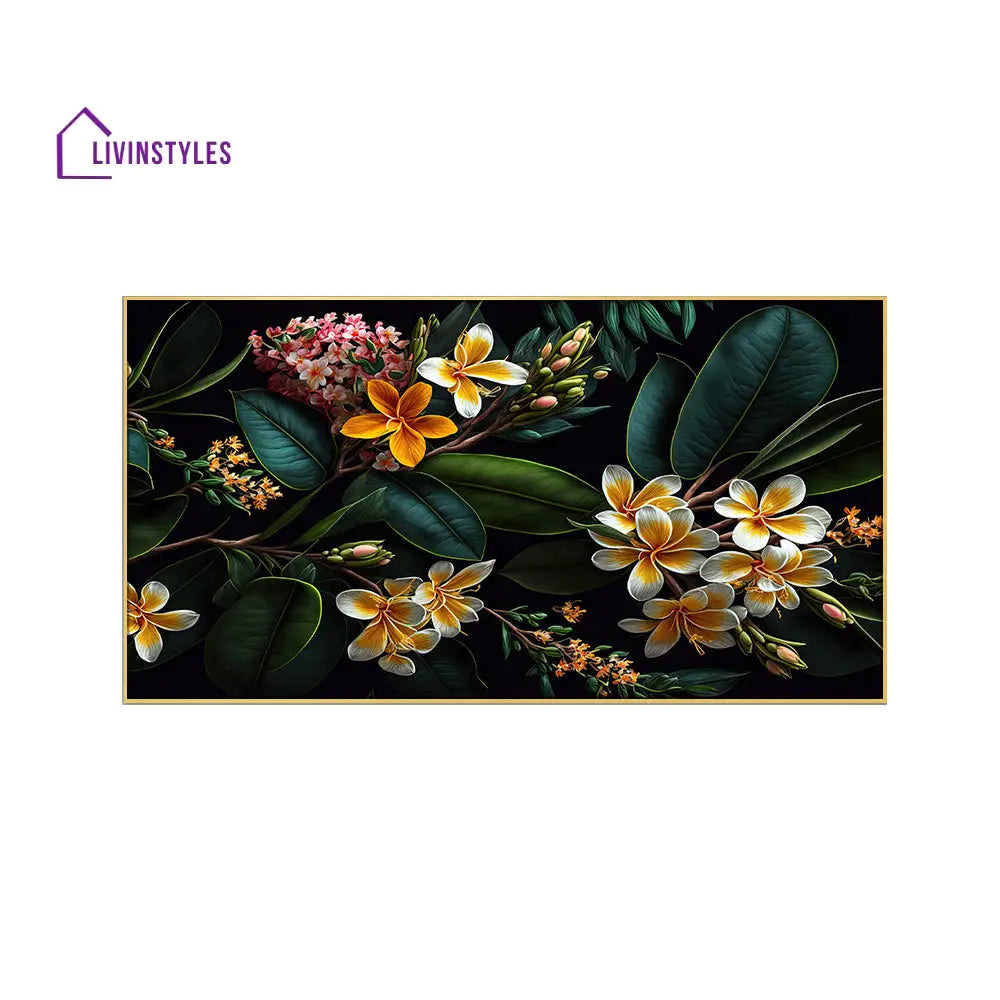 Exotic Tropical Flower Wall Painting