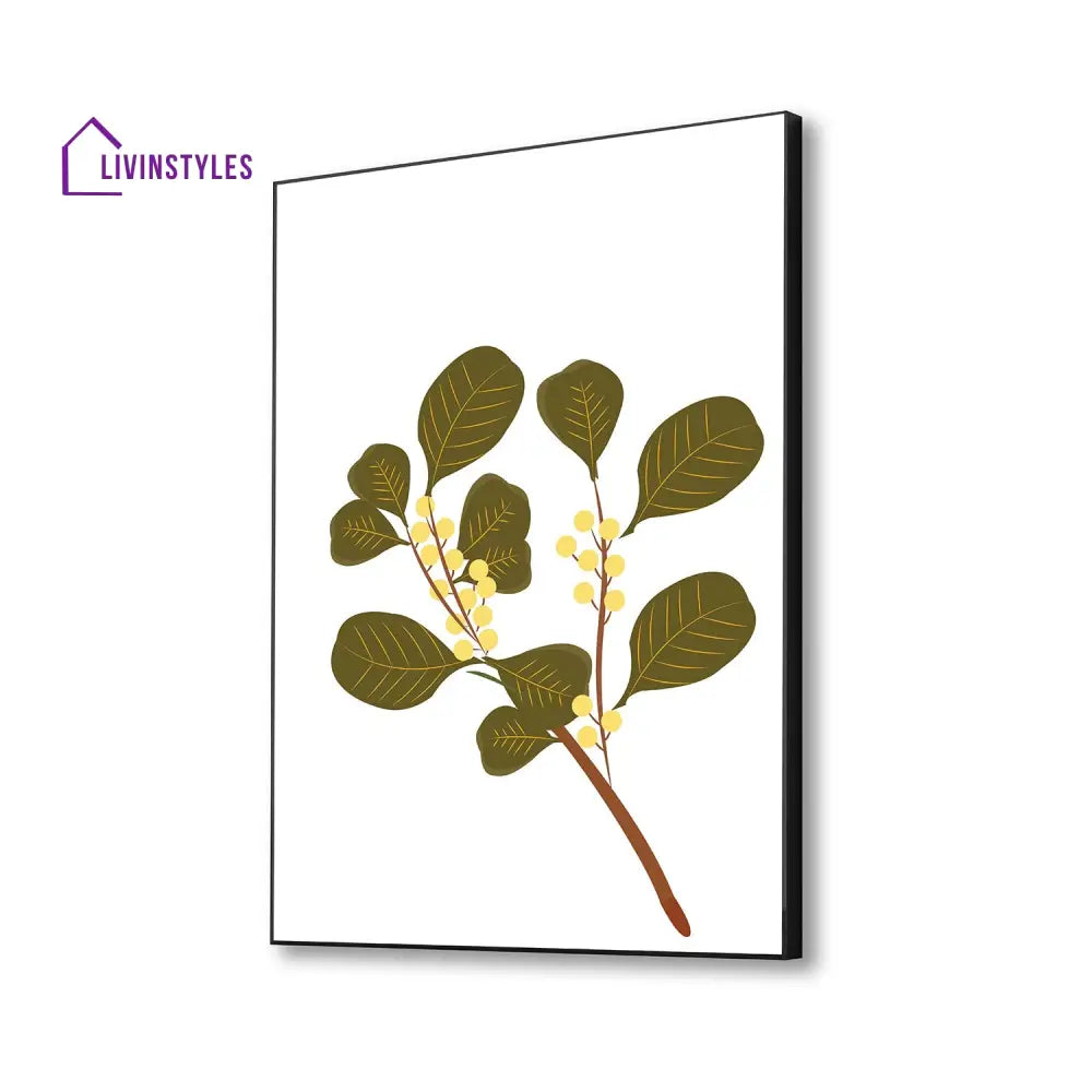 Exquisite Botanical Art Print: Captivating Canvas Wall Wainting 16 X 20 Inch / Black Floating Frame