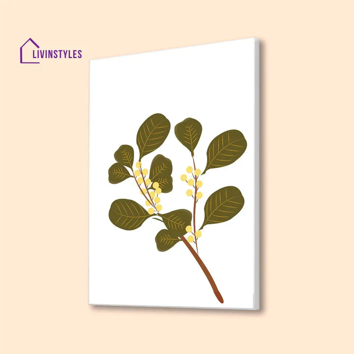 Exquisite Botanical Art Print: Captivating Canvas Wall Wainting 16 X 20 Inch / White Floating Frame