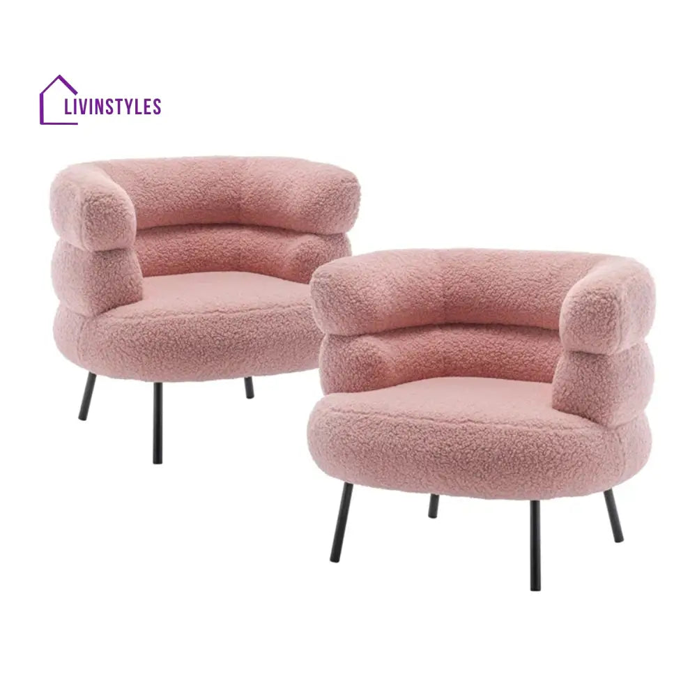 Exquisite Boucle Accent Chair Design Pink Furniture