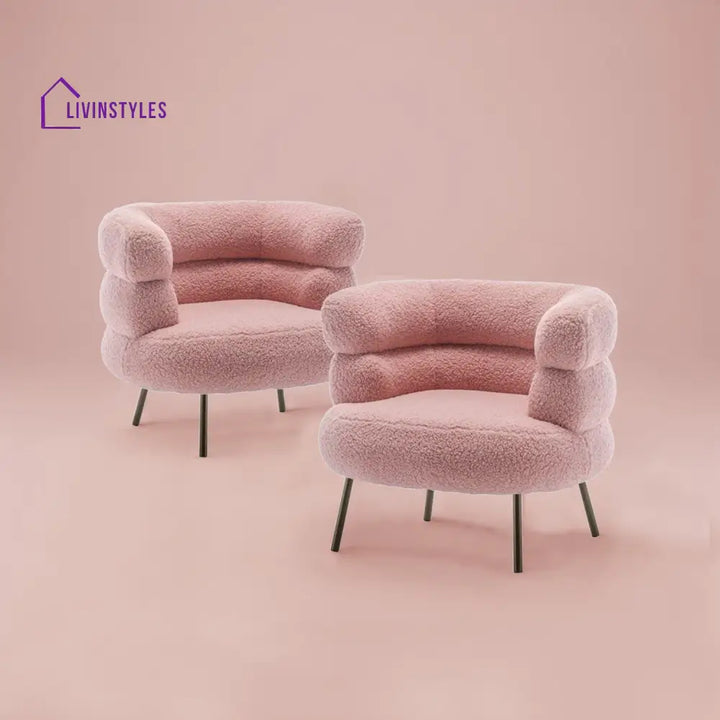 Exquisite Boucle Accent Chair Design Pink Furniture