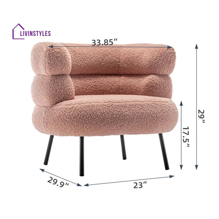 Exquisite Boucle Accent Chair Design Pink Furniture