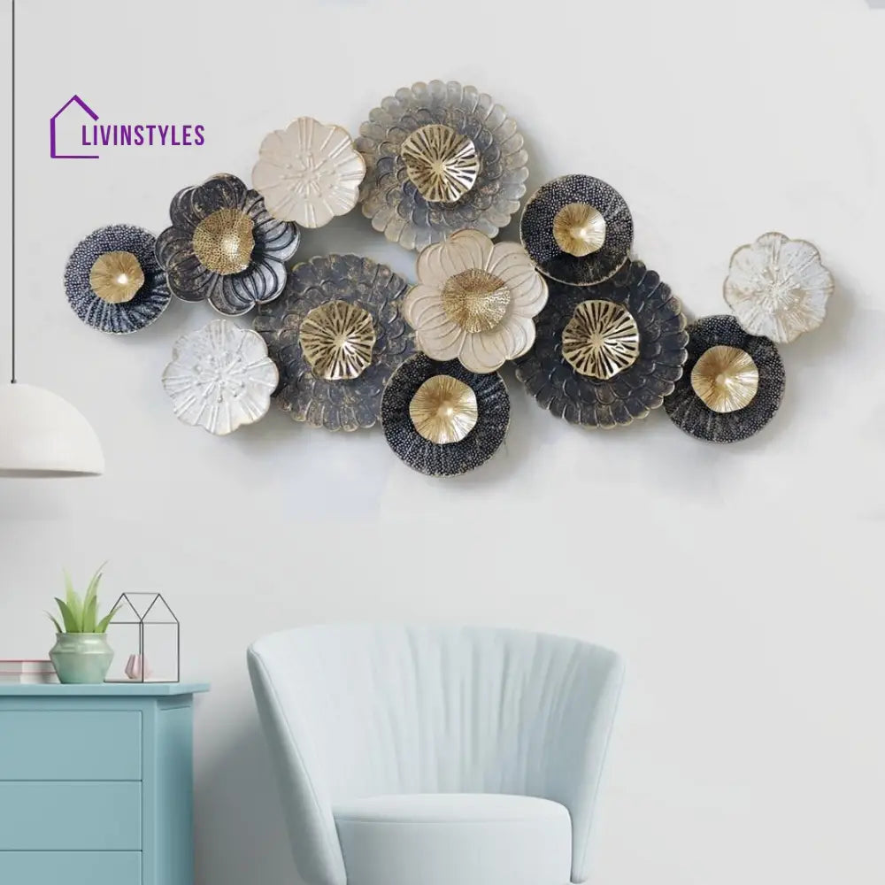 Exquisite Flowers Metal Wall Art