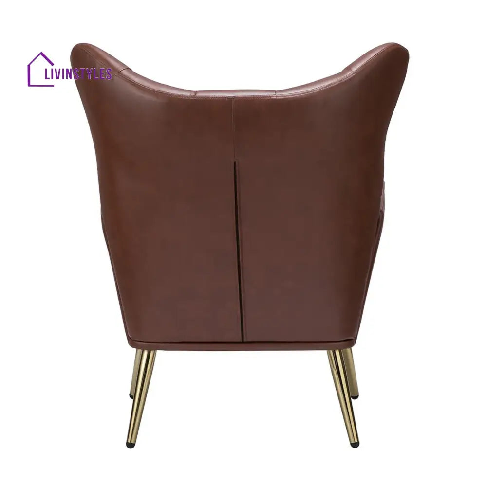 Extravagant Faux Leather Lounge Chair Brown Furniture