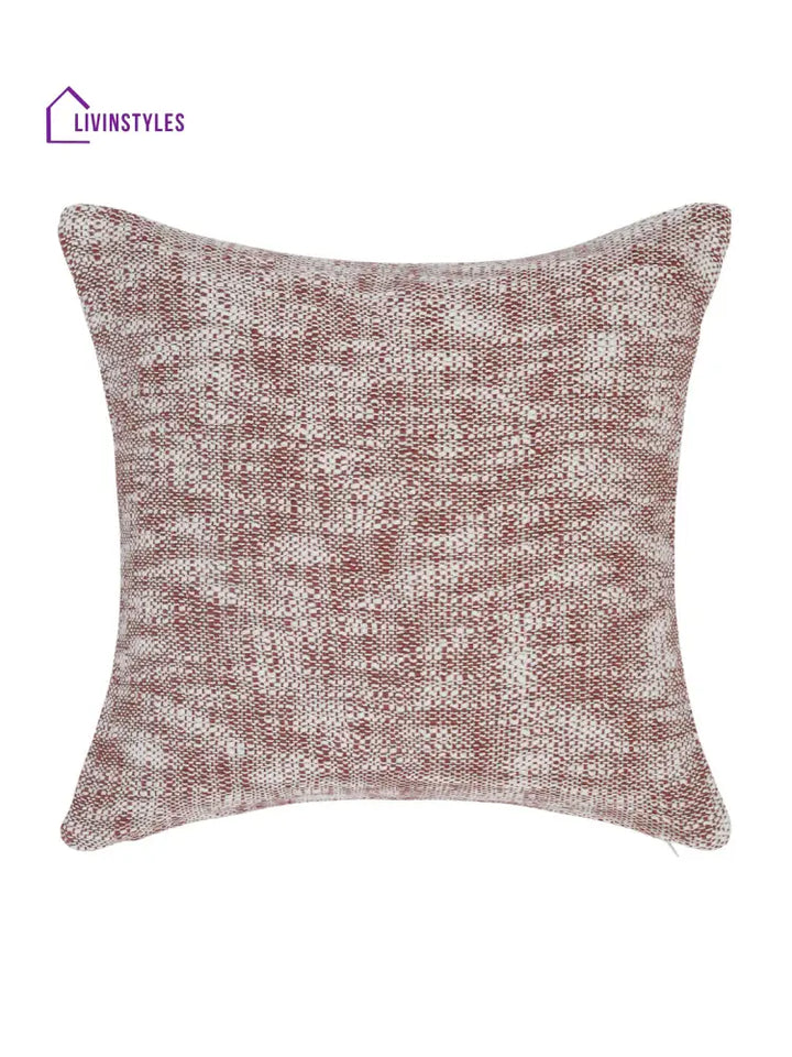 Eyda Dust Pink Cotton Textured Cushion Cover Set Of 2