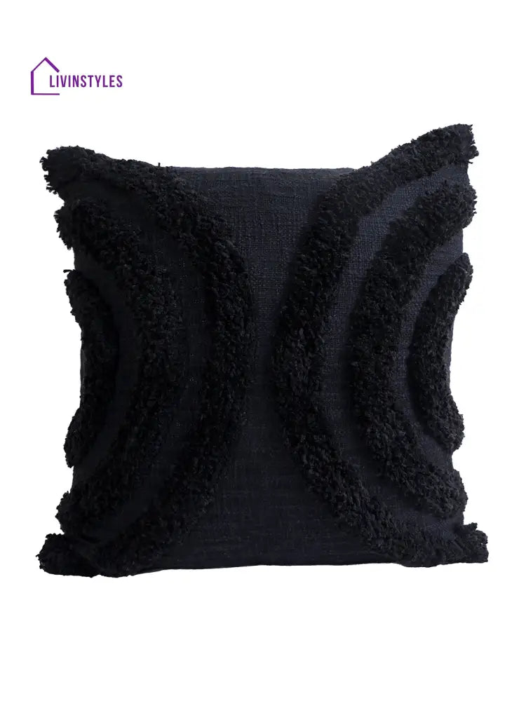 Eyda Set Of 2 Cotton Black Cushion Cover 18X18 Inch