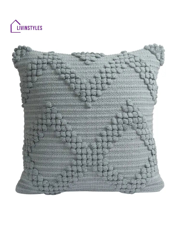 Eyda Set Of 2 Cotton Light Blue Cushion Cover 18X18 Inch