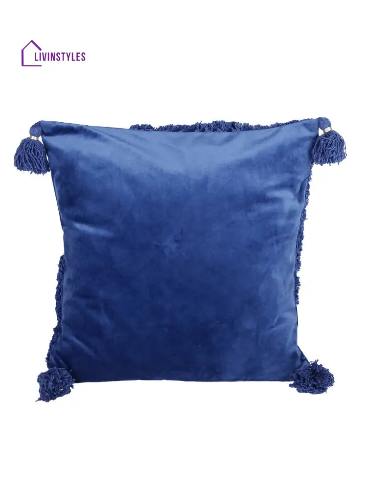 Eyda Super Soft Velvet Blue Color Set Of 2 Cushion Cover-18X18 Inch