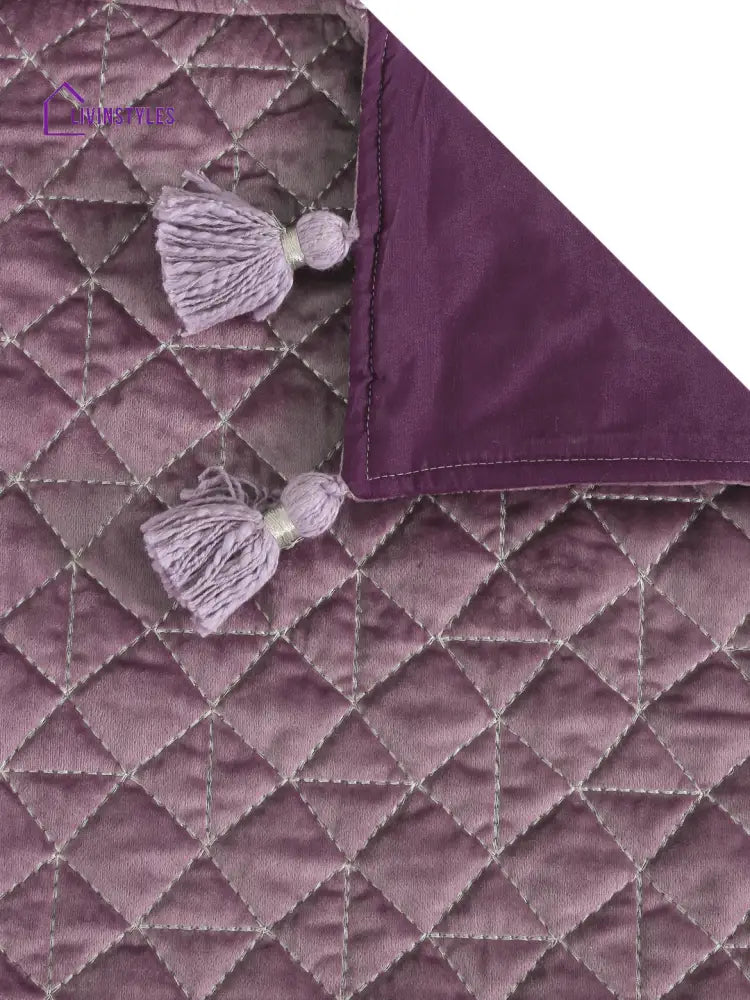 Eyda Wine Color Quilted Table Runner