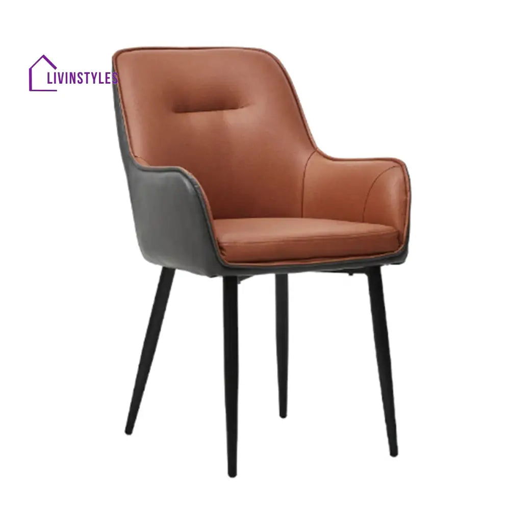 Faux Leather Dining Chair Tan Furniture