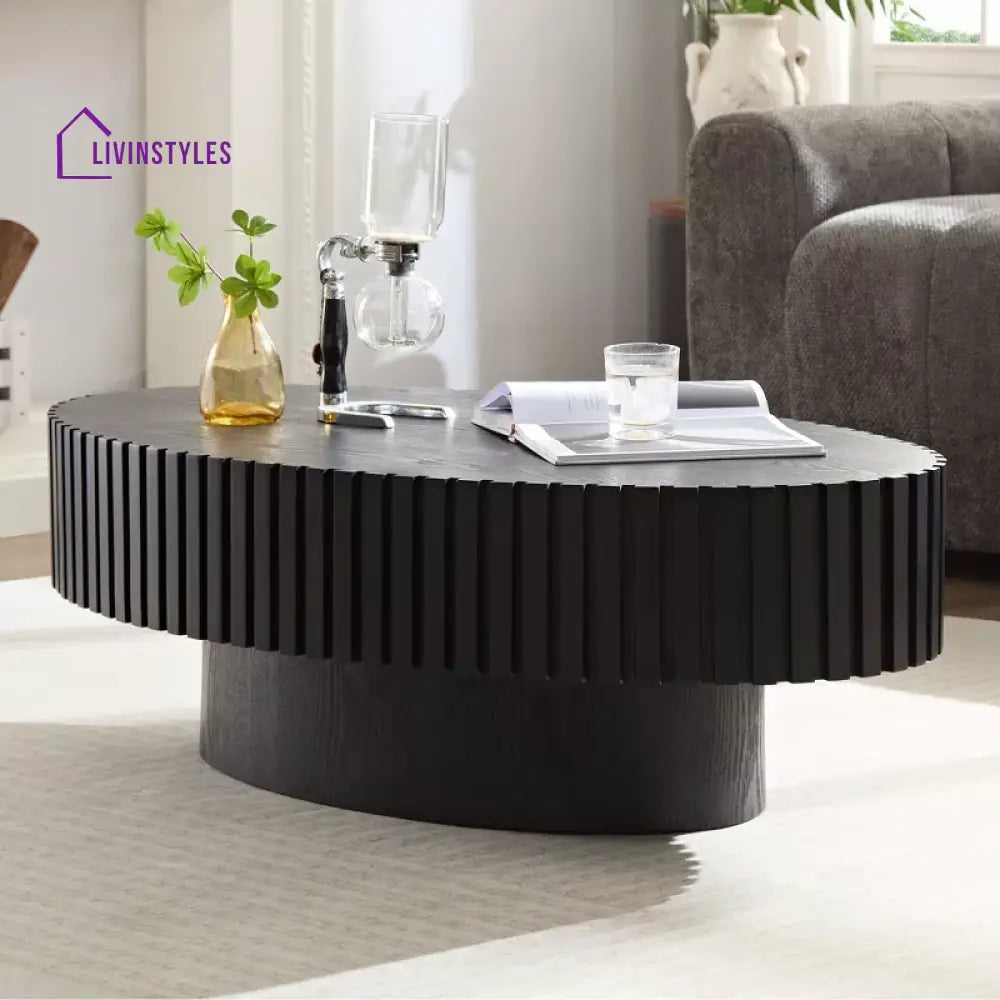 Felitsata Mango Wood Black Colour Coffee Table for Living Room