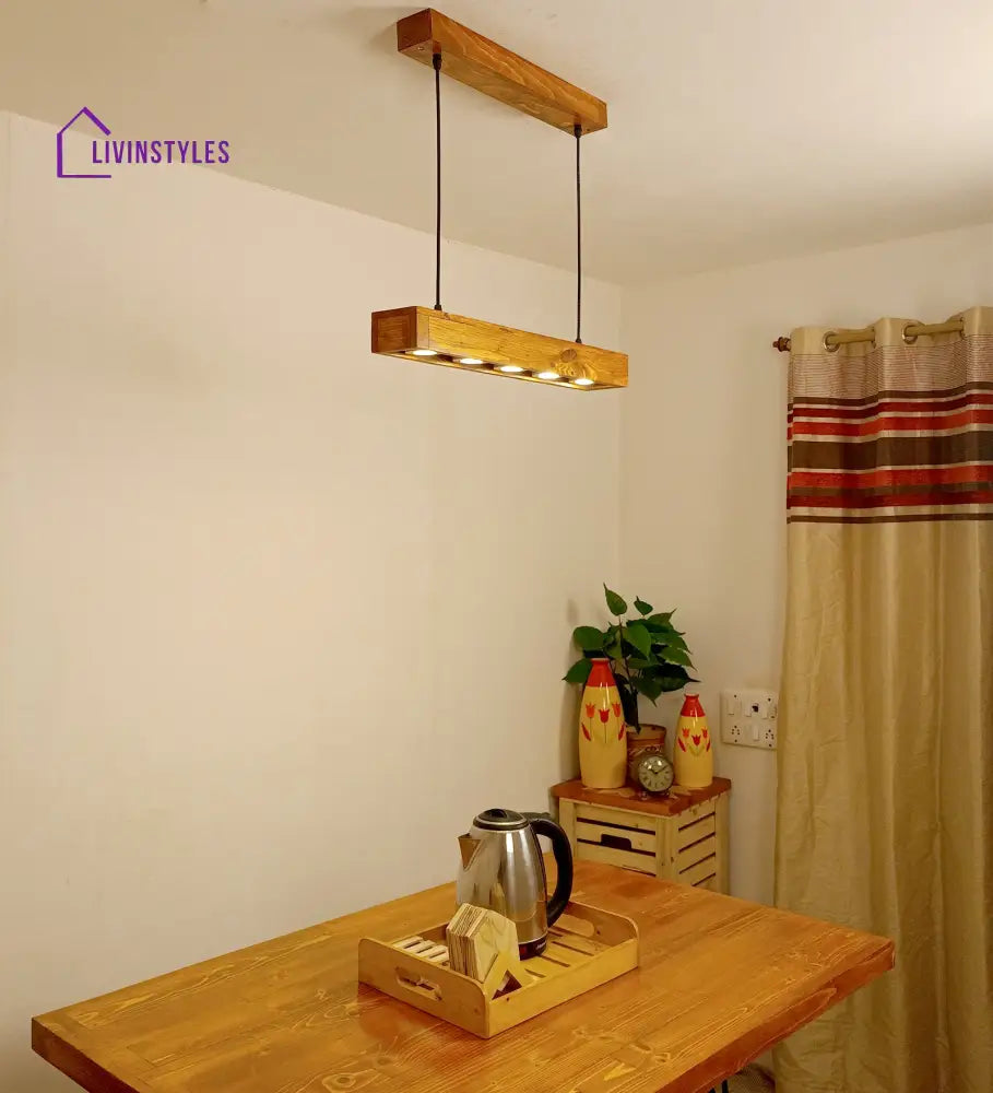 Felix 24 Brown Wooden Led Hanging Lamp Lamps