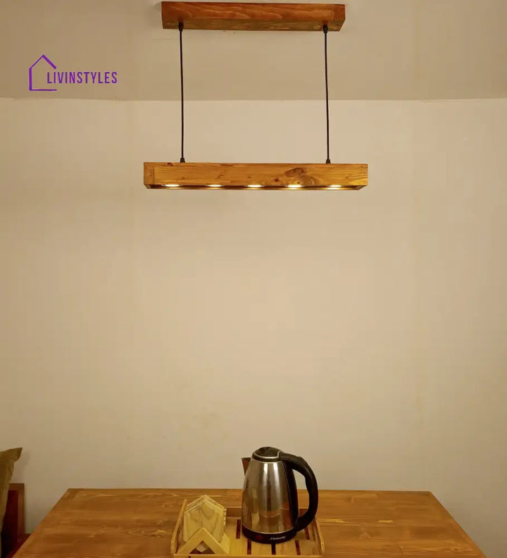 Felix 24 Brown Wooden Led Hanging Lamp Lamps