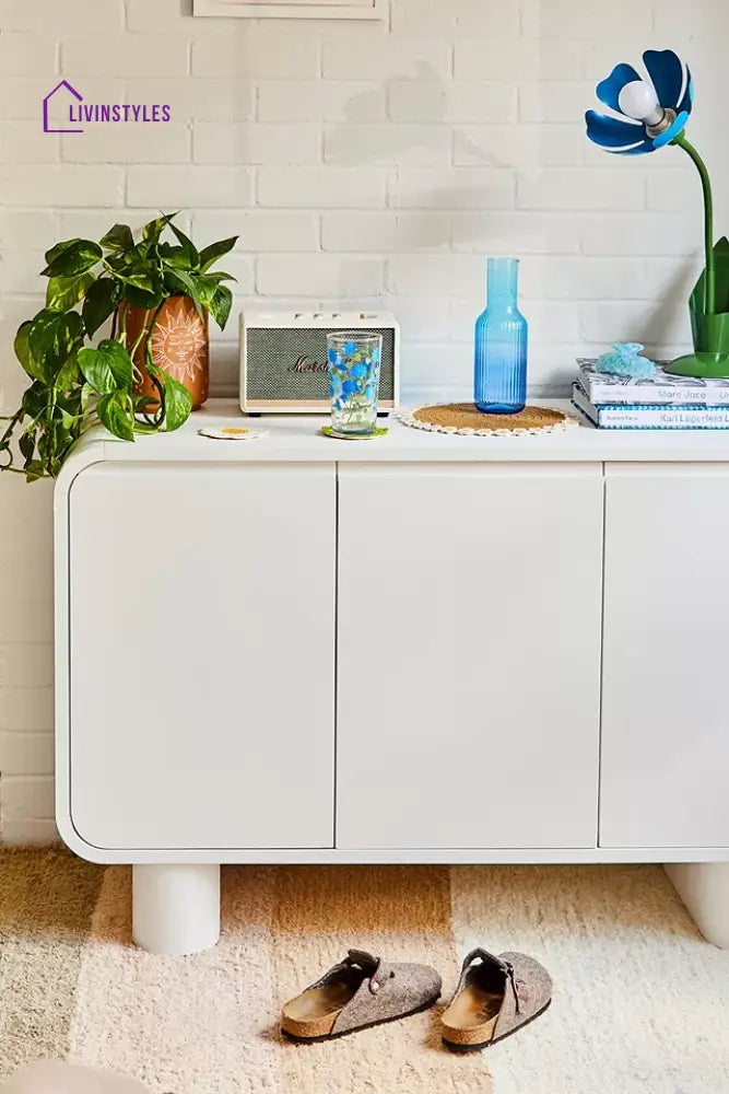 Feodosia White Designer Solid Wood Chest of Drawers