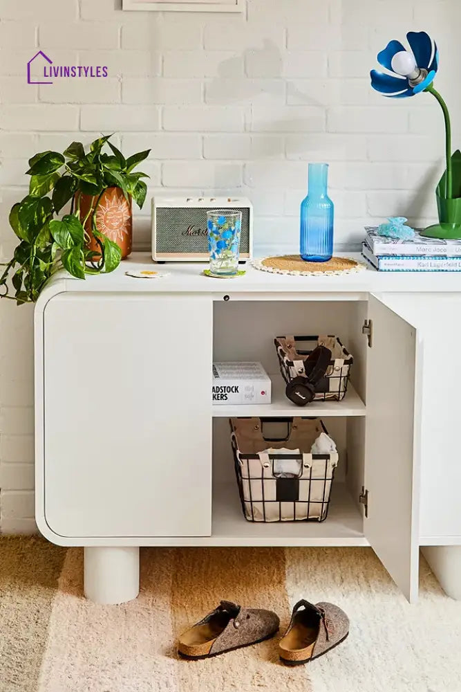 Feodosia White Designer Solid Wood Chest of Drawers