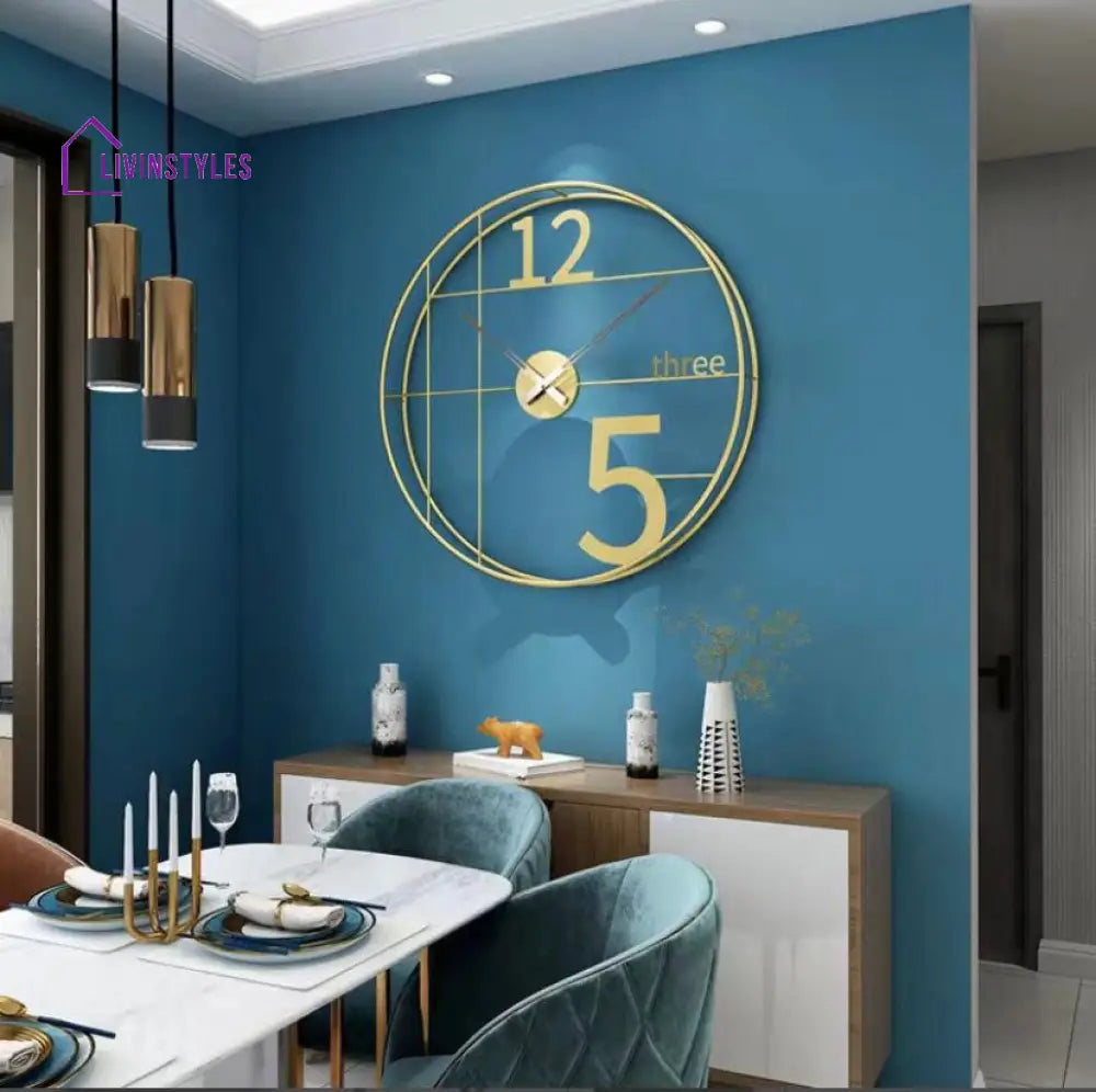 Ferguson Gold Metal Wall Clock