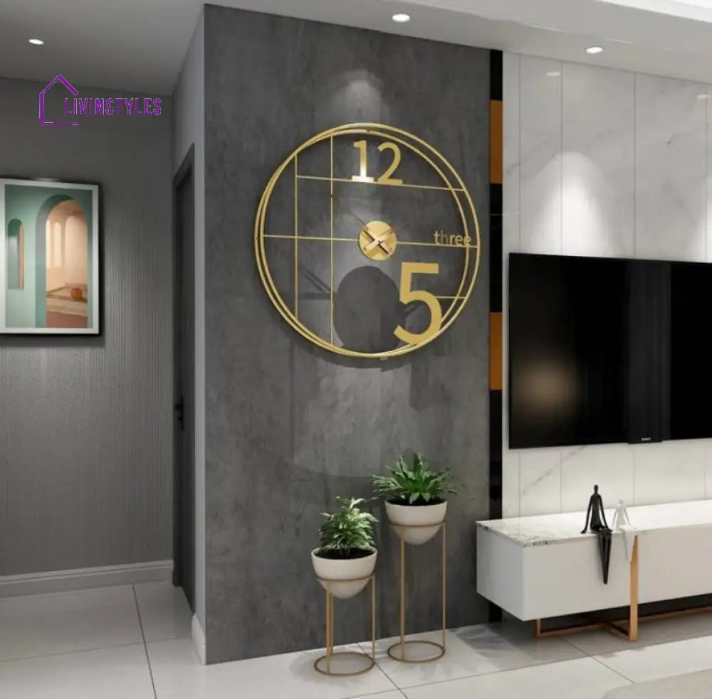 Ferguson Gold Metal Wall Clock