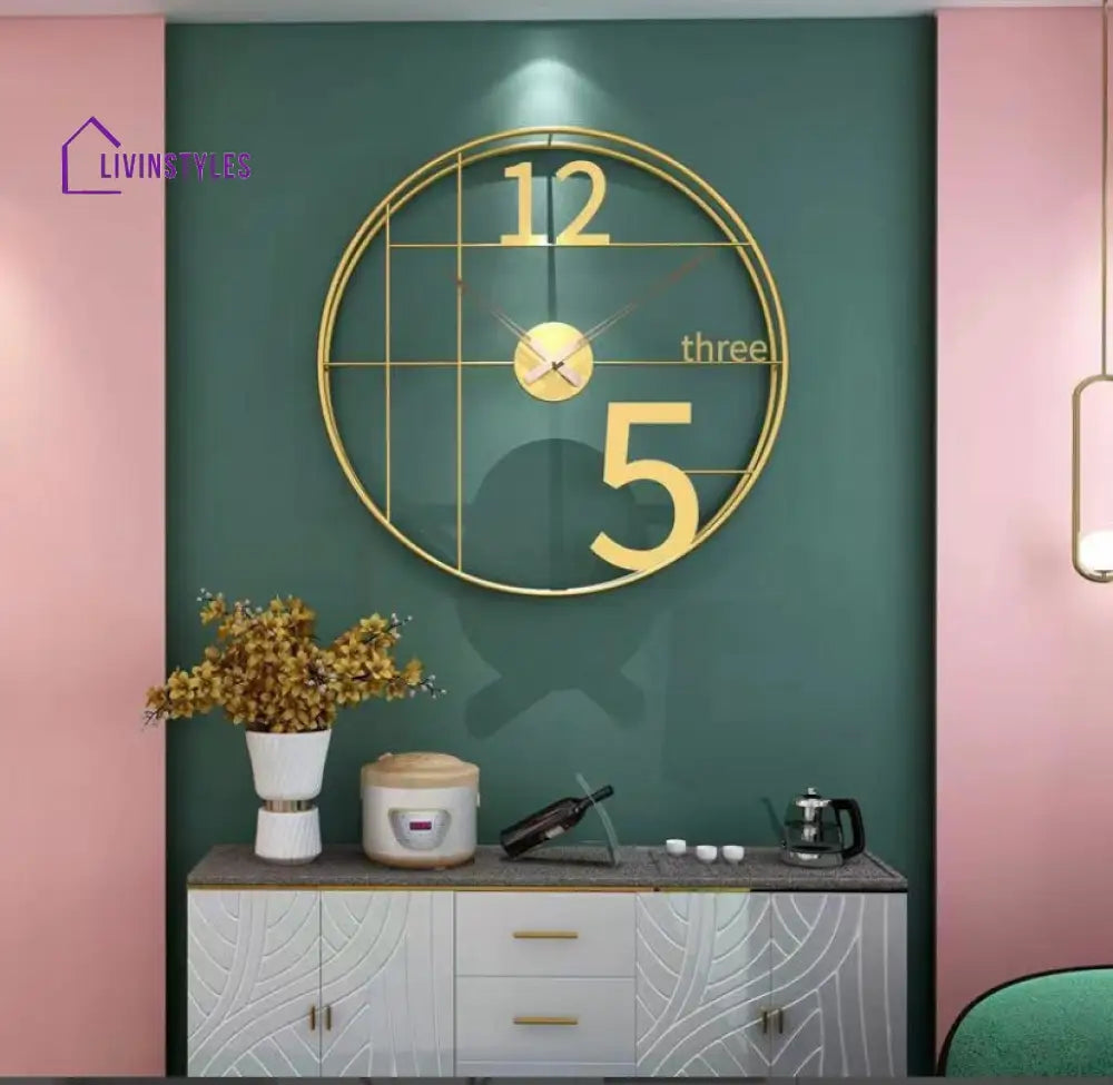 Ferguson Gold Metal Wall Clock