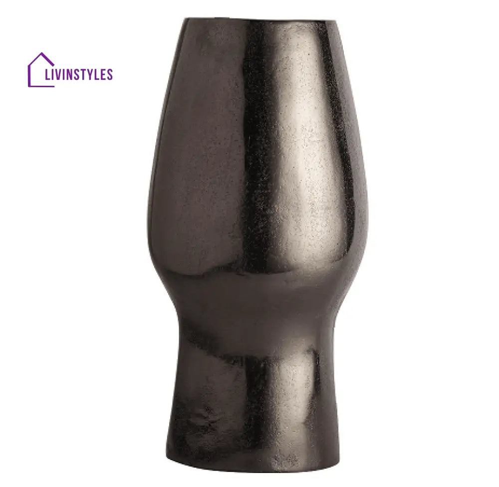 Flat Face Vase Black