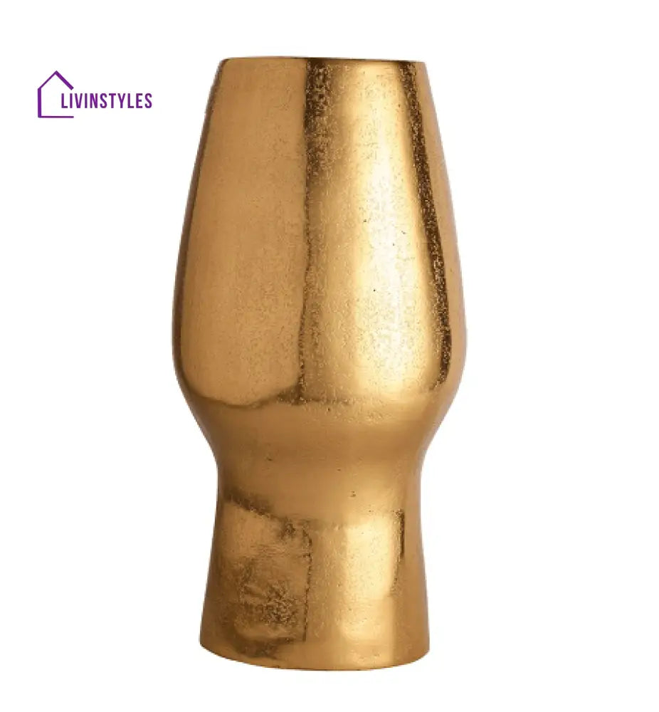 Flat Face Vase Gold