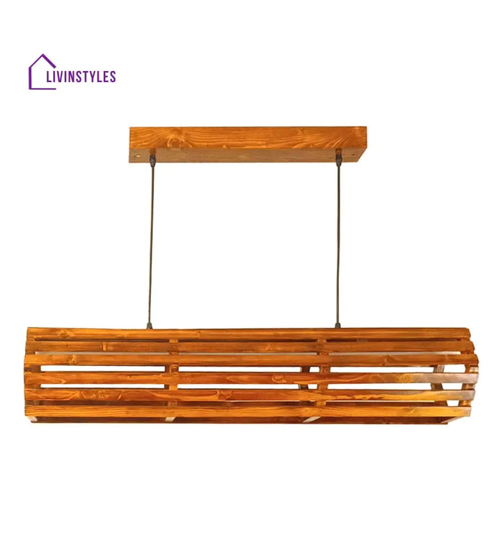 Flora 36 Baton Brown Wooden Led Hanging Lamp Lamps