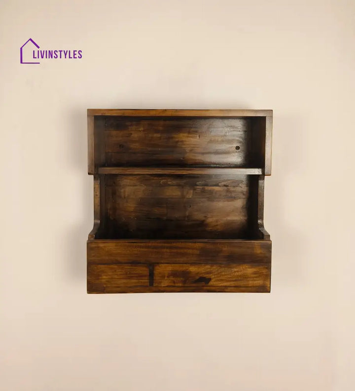 Florentine Wooden Wall Shelf Organiser Kitchen